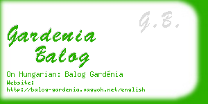 gardenia balog business card